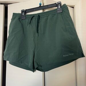 Outdoor Voices Green Athletic Shorts